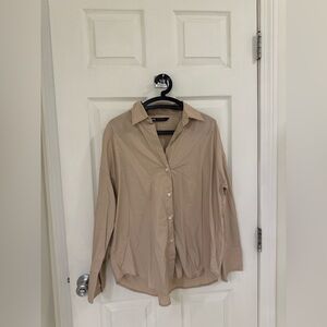Zara Beige Button-Up Shirt